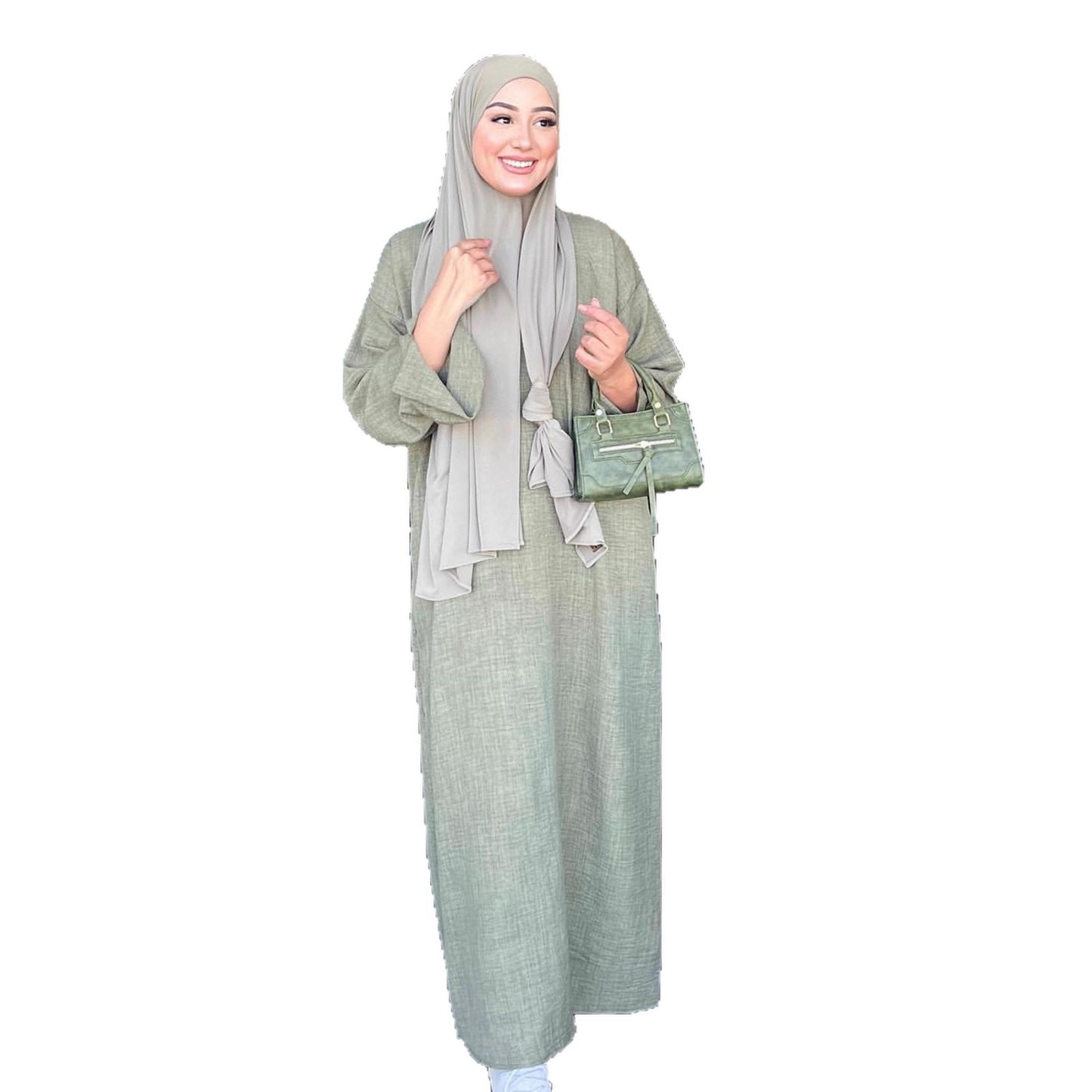 Damen Modischer Maxikleid mit voluminösen Ärmeln und eleganter Schnittführung Stalluxe