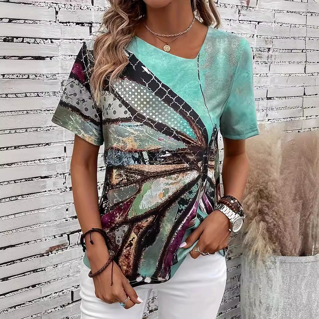 Damen T-Shirt mit einzigartigem Grafikdesign und komfortablem Schnitt Stalluxe