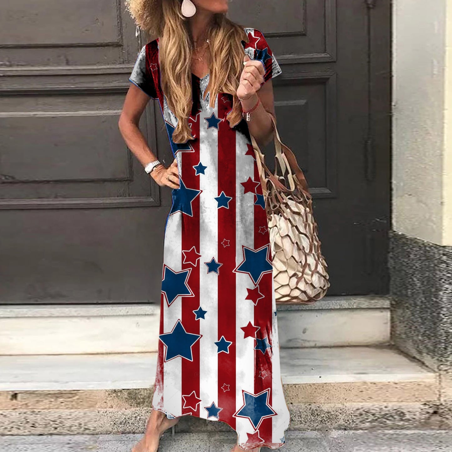 Women's Graphic Maxi Dress Stalluxe
