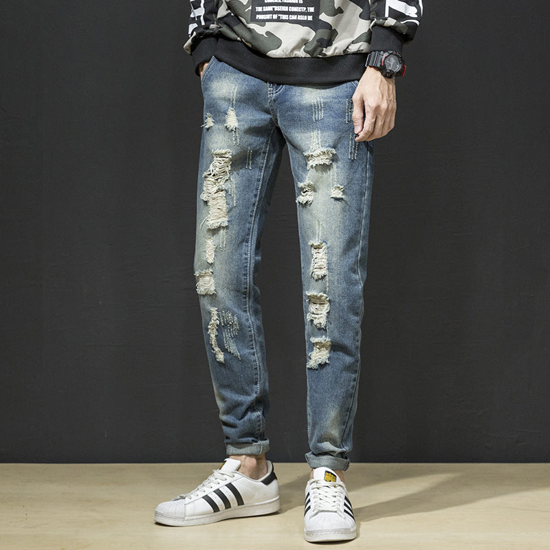Herren Ripped Denim-Jeans im lässigen Urban-Style Stalluxe