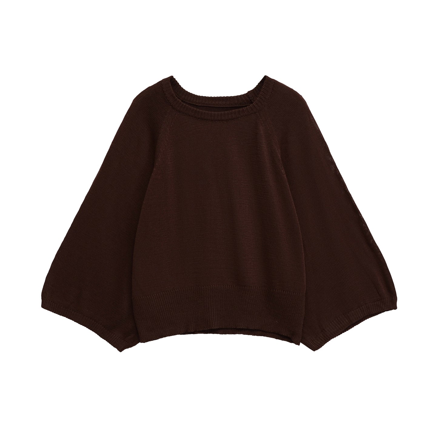 Damen lässiger Pullover mit weiten Ärmeln und Rundhalsausschnitt Stalluxe