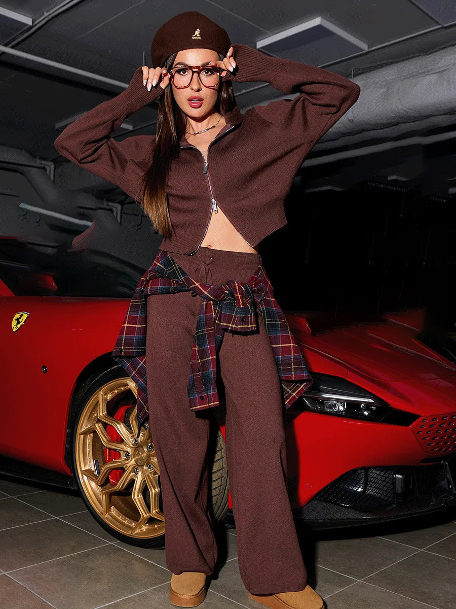 Damen gemütlicher Fleece-Jogginganzug mit eleganter Kapuze und praktischen Taschen Stalluxe