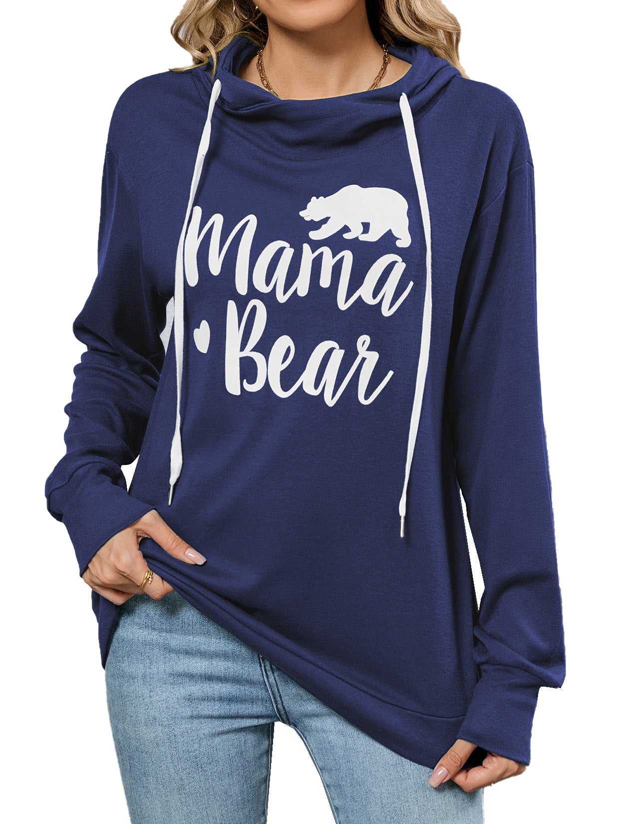 Damen lässiger Kapuzenpullover mit beschriftetem Design Stalluxe