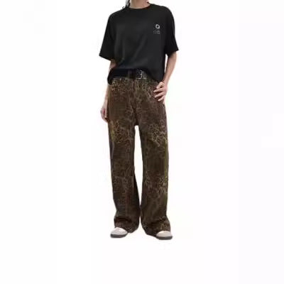 Damen weit geschnittene Haremshose im Wildleder-Look Stalluxe