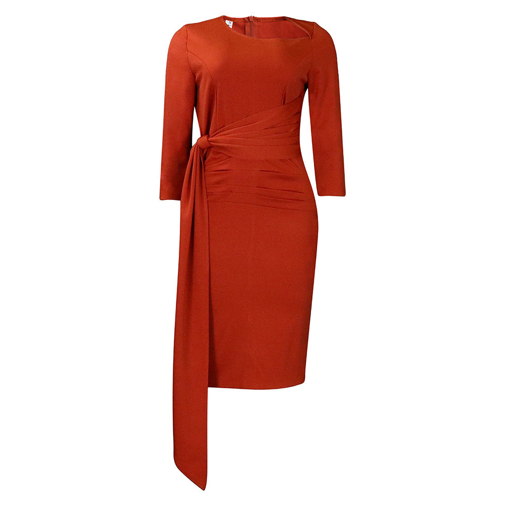 Damen figurbetontes Wickelkleid mit elegantem Gürteldetail Stalluxe