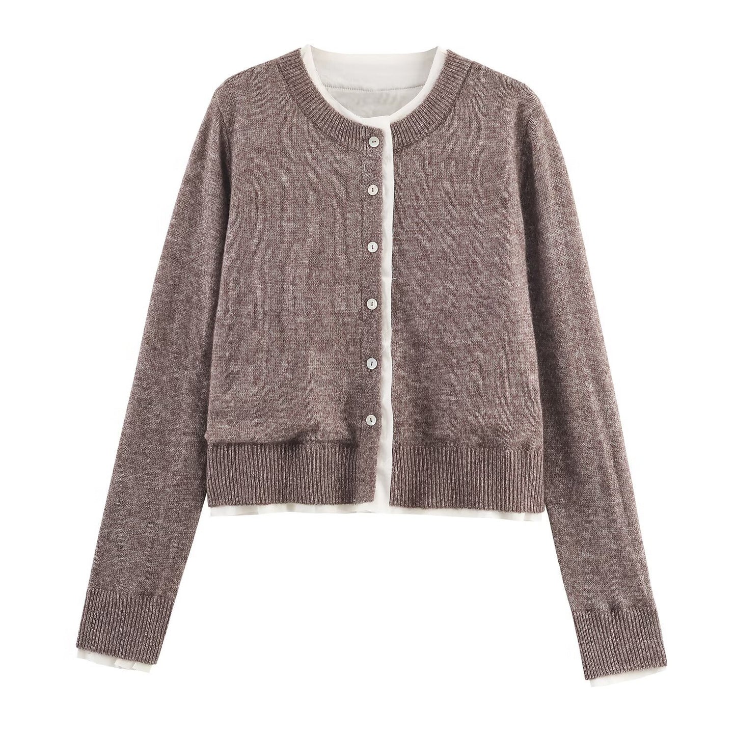 Damen modische Strickjacke mit Knopfleiste und Rundhalsausschnitt Stalluxe