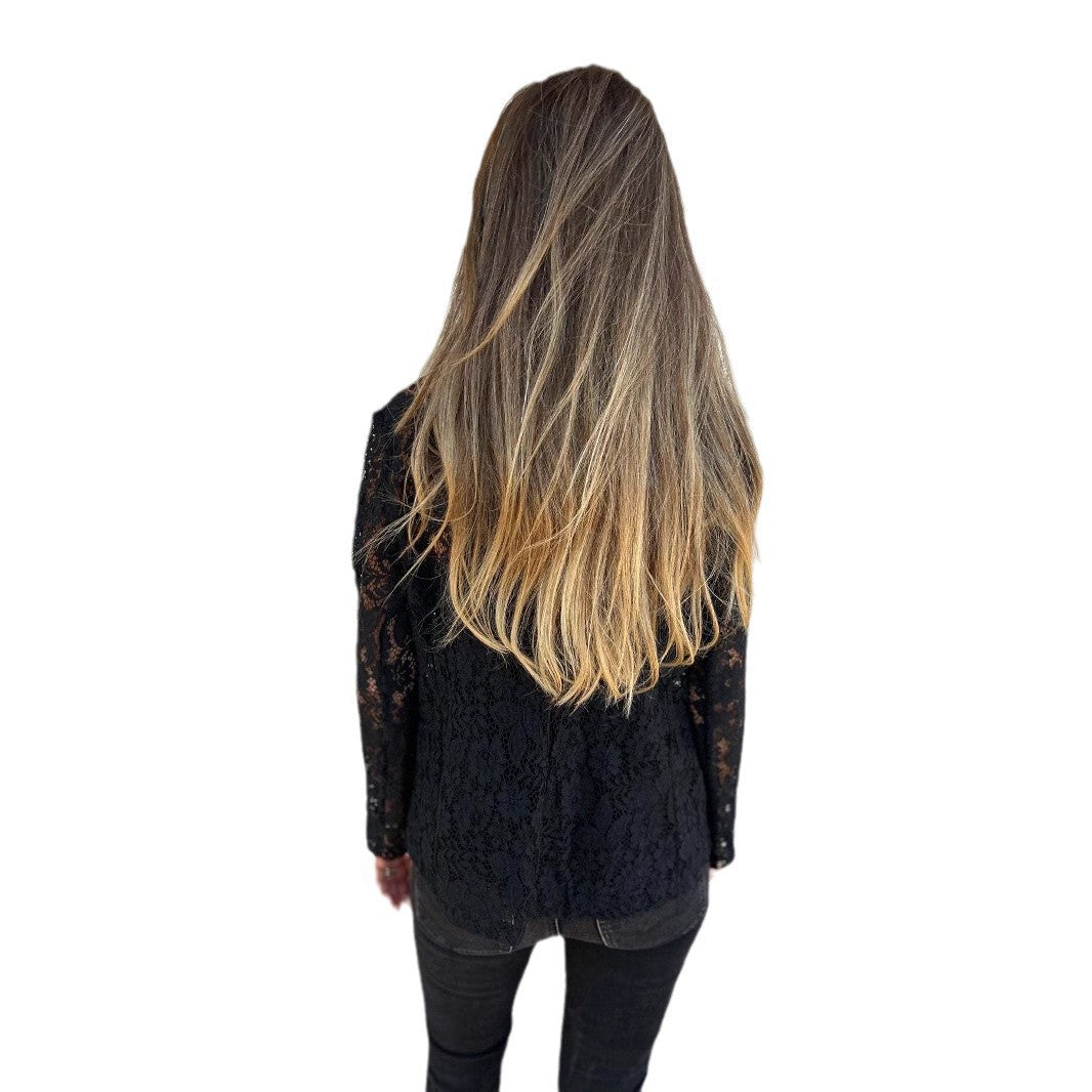 Damen Transparente Spitzenjacke mit elegantem Schnitt Stalluxe