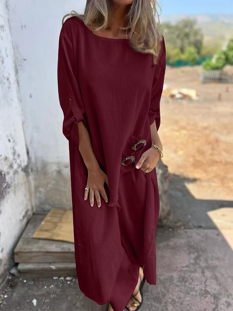 Women's Relaxed Fit Midi Dress Stalluxe