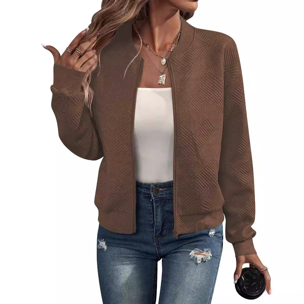 Damen elegante Strickjacke mit Reißverschluss und modernem Design Stalluxe