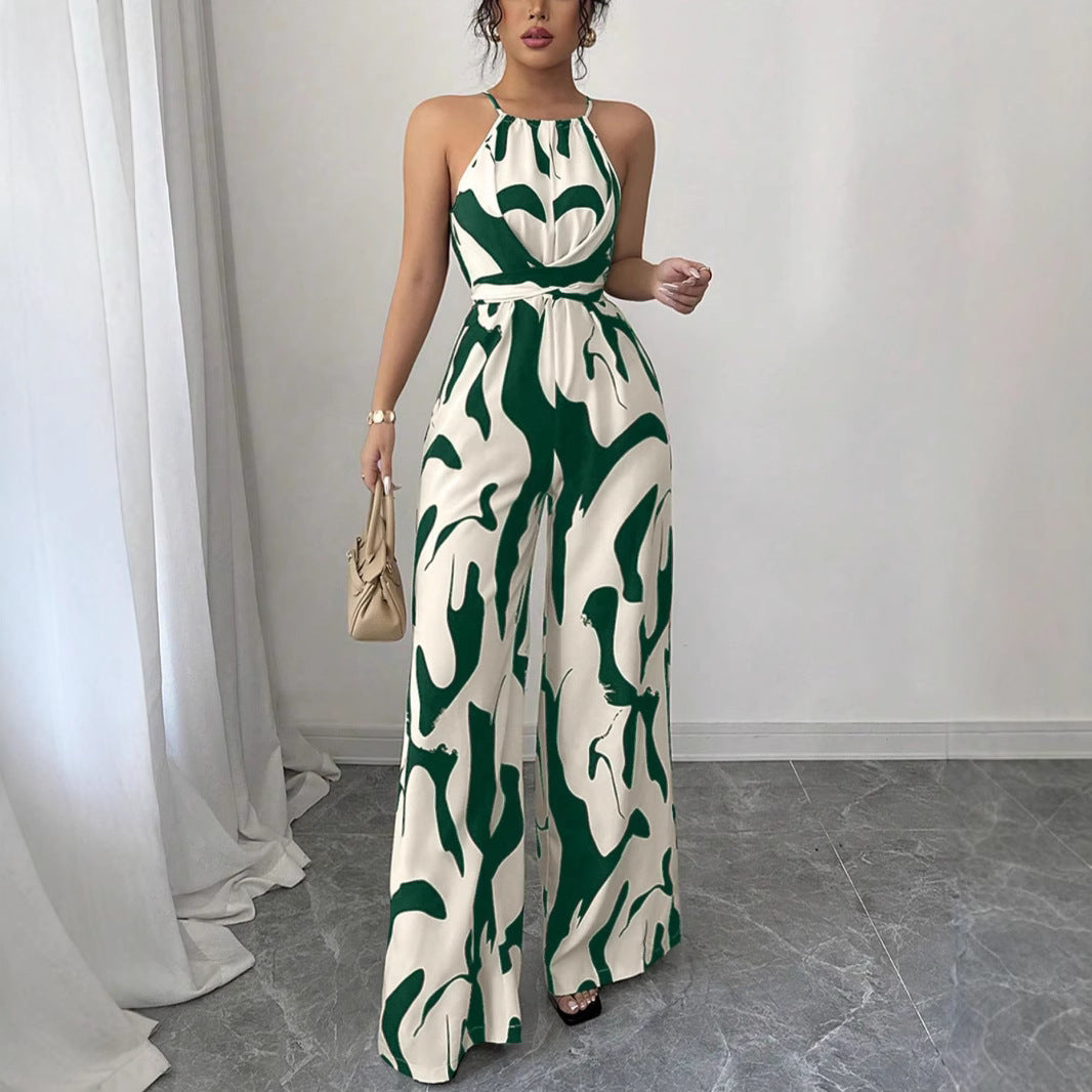 Damen Jumpsuit mit hohem Kragen und eleganter Drapierung Stalluxe