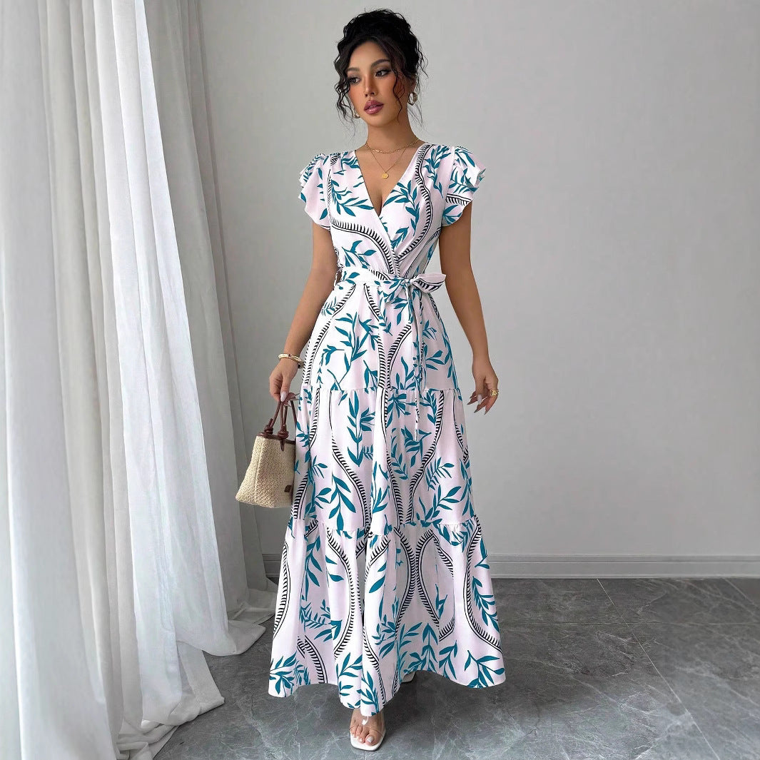 Damen Maxikleid mit floralem Muster Stalluxe