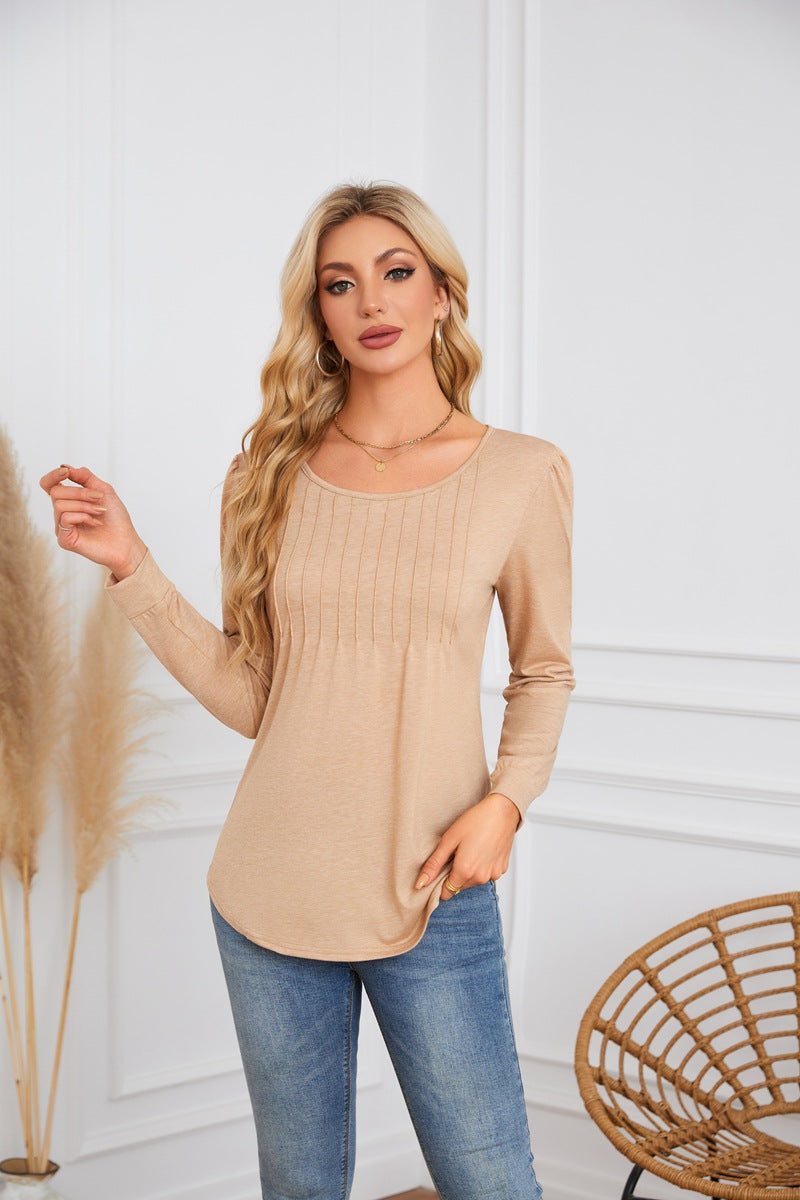 Damen elegante und bequeme Bluse mit Rippenstruktur Stalluxe