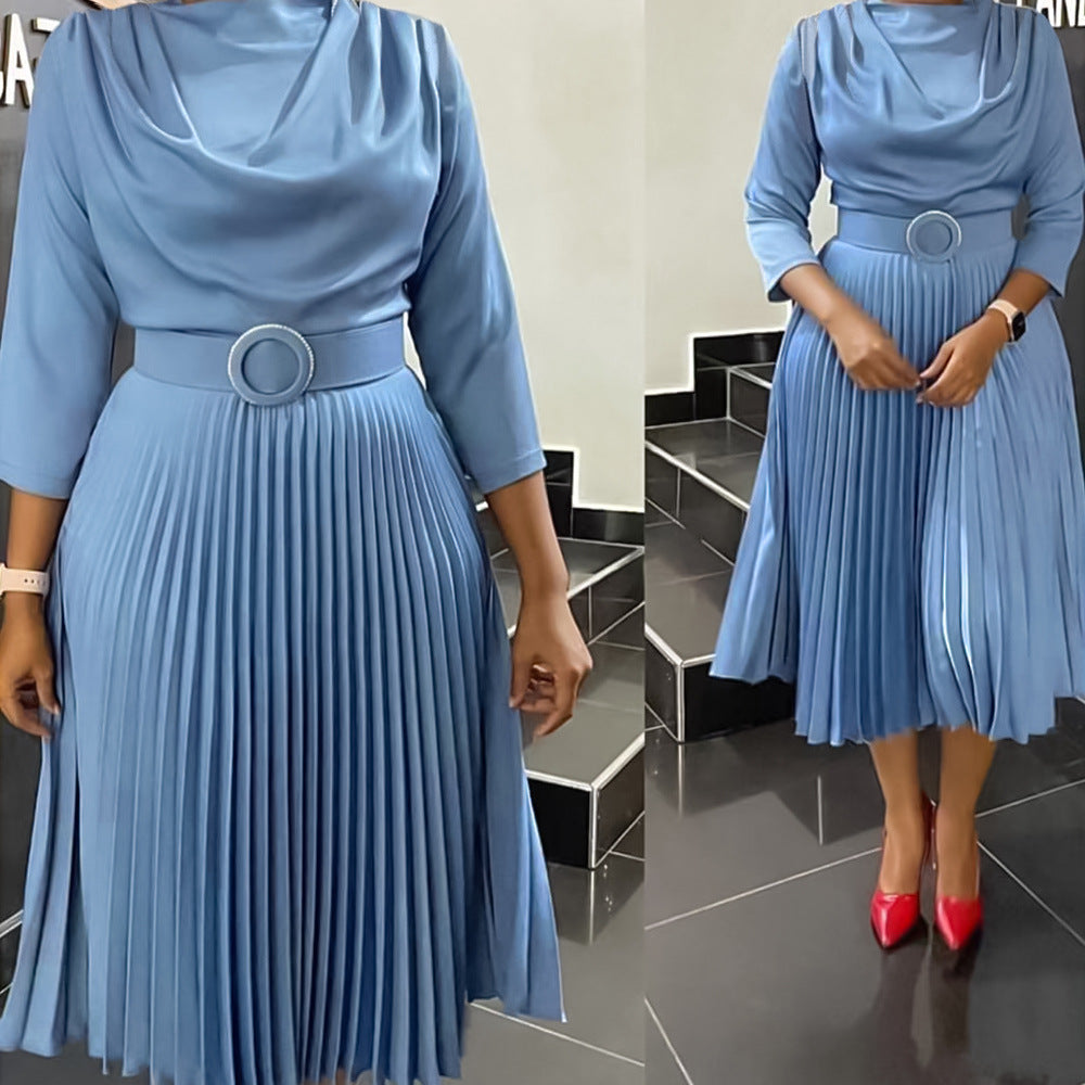 Damen Faltendes Kleid mit Wickeloberteil Stalluxe