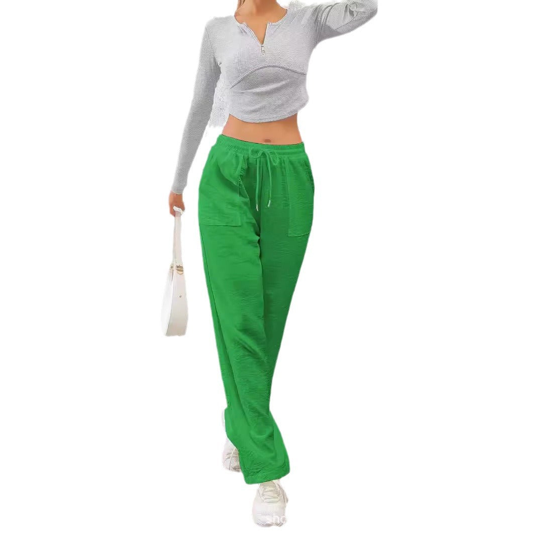 Damen weite Freizeit-Hosen mit elastischem Bund und praktischen Taschen Stalluxe