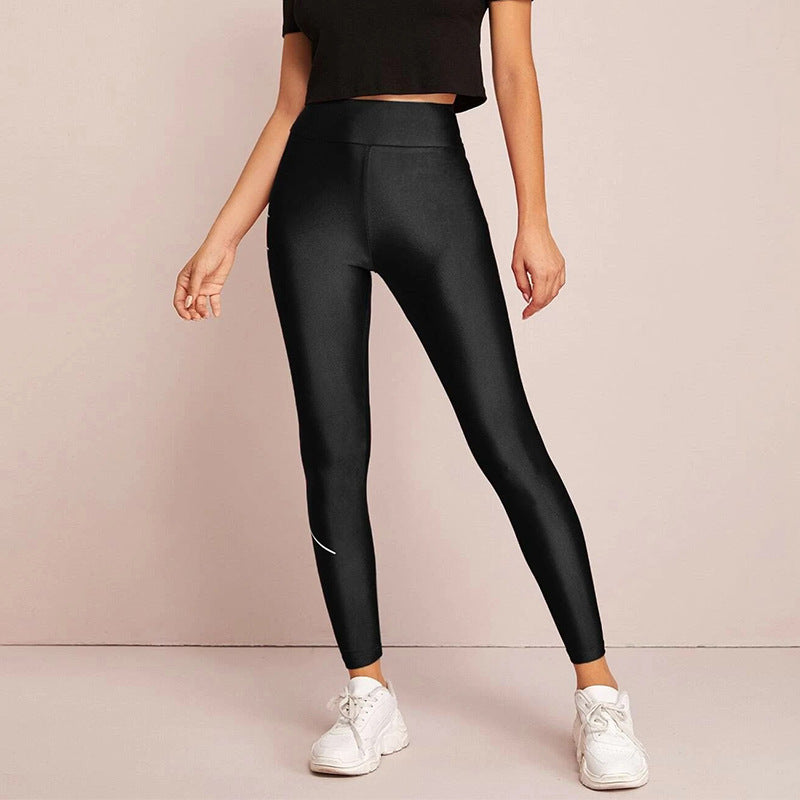 Damen Sportleggings mit inspirierendem Schriftzug und hohem Bund Stalluxe