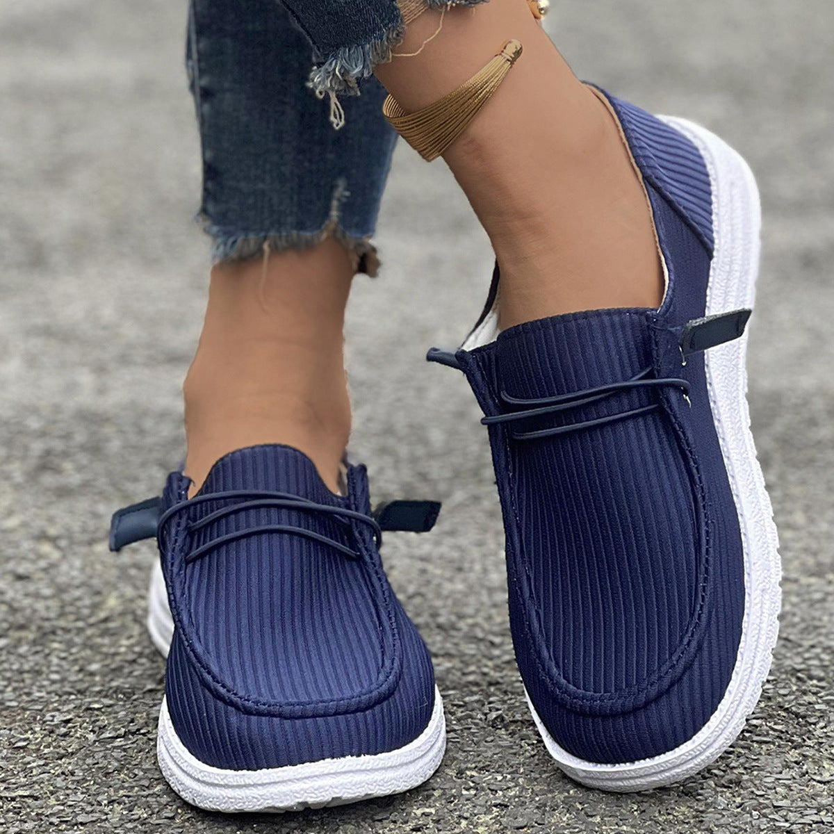 Damen Slip-On Freizeitschuhe mit rutschfester Sohle und atmungsaktivem Obermaterial Stalluxe