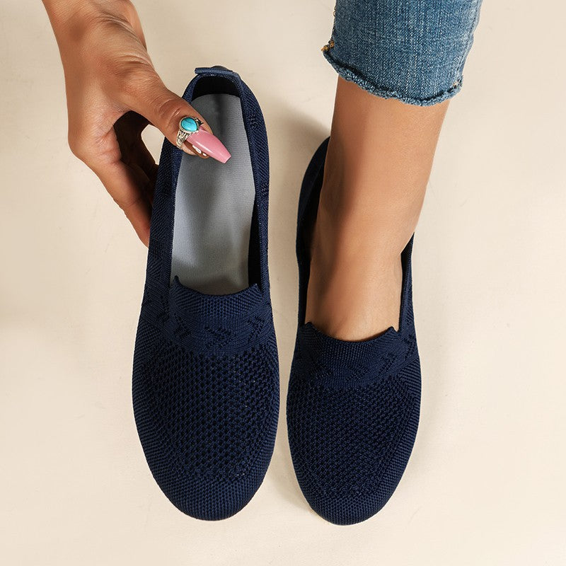 Damen Bequeme Slip-On Ballerinas mit atmungsaktivem Obermaterial Stalluxe
