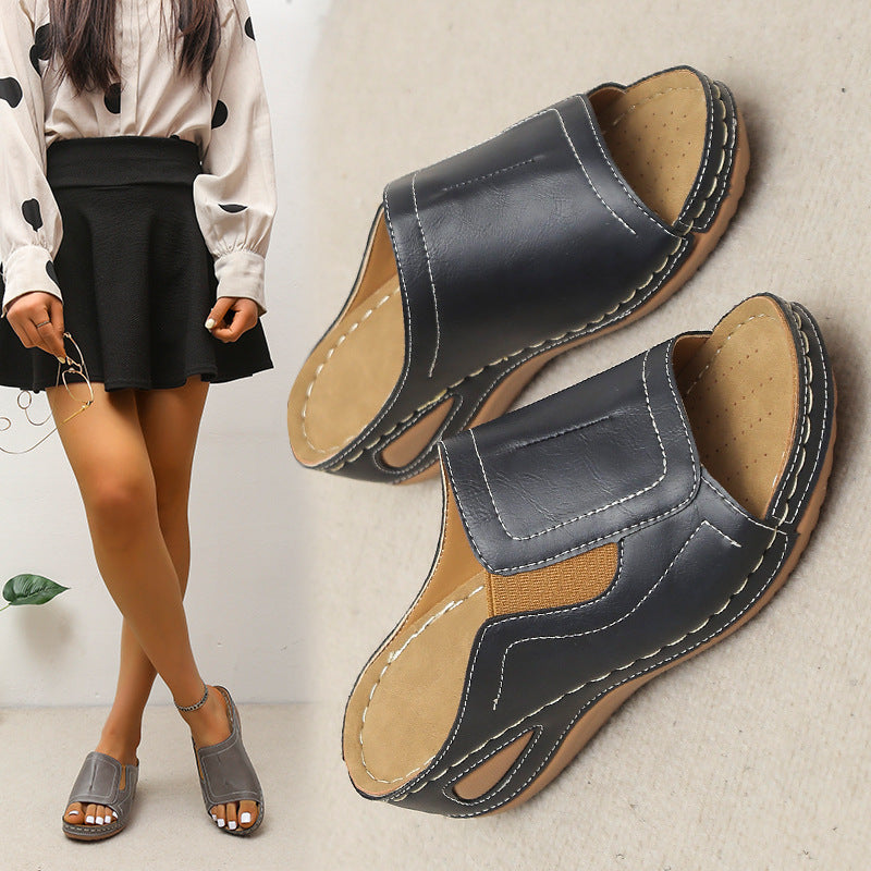 Damen Komfortable Clogs mit elastischen Einsätzen und anatomischem Fußbett Stalluxe