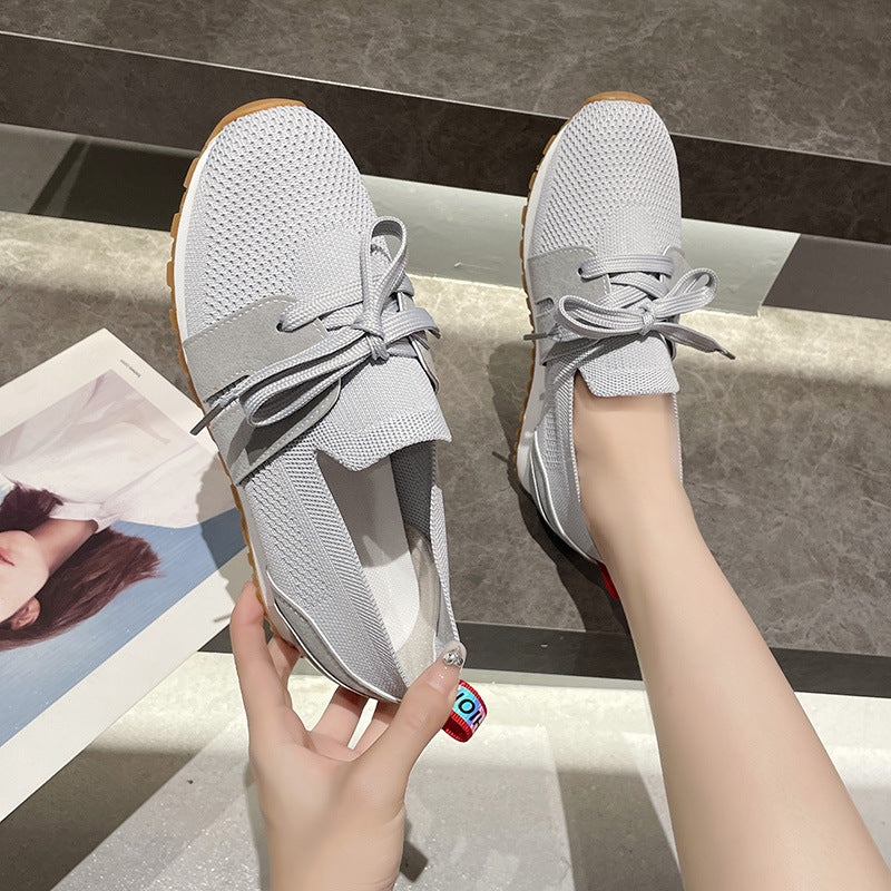 Damen Sportliche Sneakers mit atmungsaktivem Strickoberteil und elastischen Akzenten Stalluxe