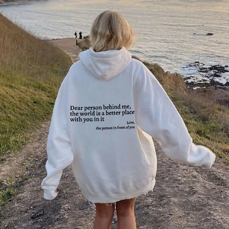 Damen Oversized Kapuzenpullover mit inspirierendem Schriftzug Stalluxe