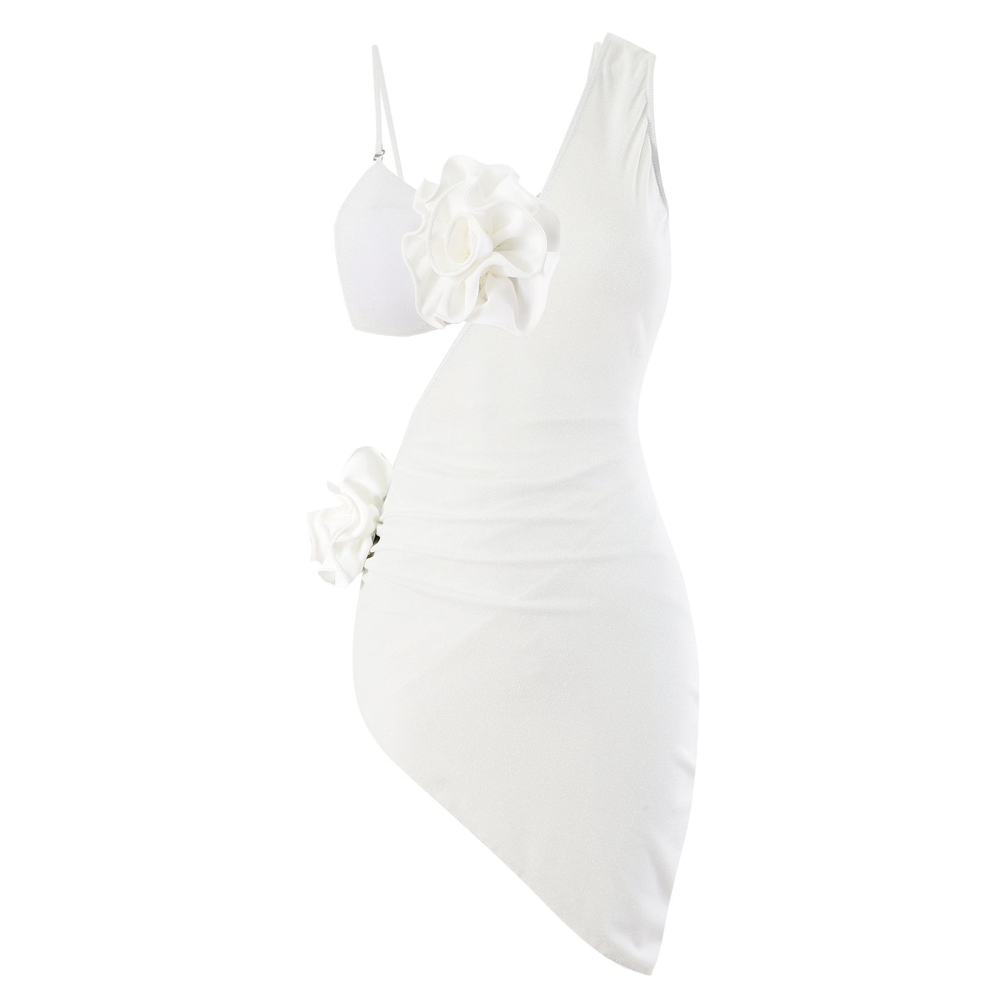 Damen Bikiniset mit modischem Wickelrock und floraler Applikation Stalluxe