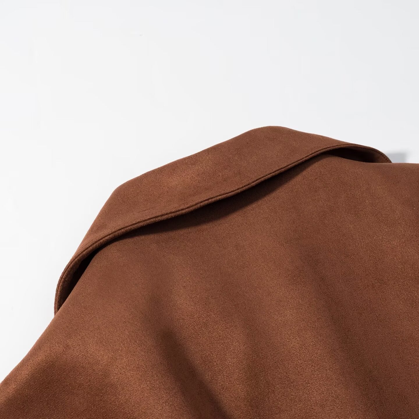 Damen modische Suede-Blazerjacke mit Gürtel und elegantem Schnitt Stalluxe