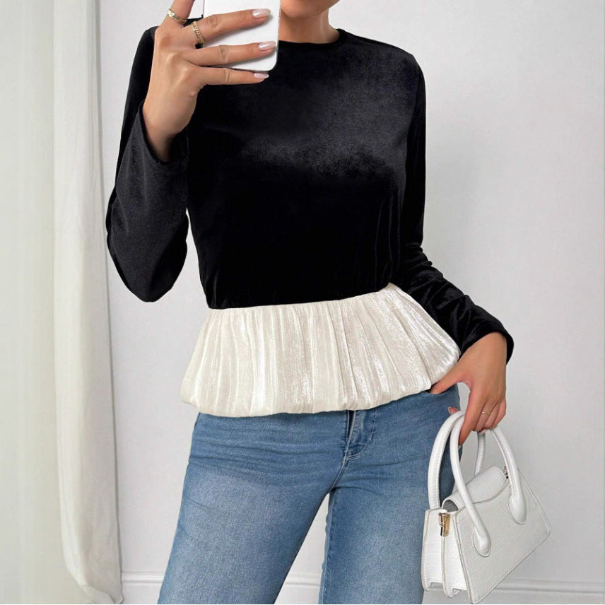 Damen Exklusive Bluse mit plissierter Taillierung Stalluxe