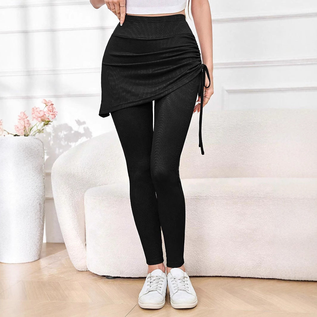 Damen Kanga-Leggings mit Drapierung Stalluxe