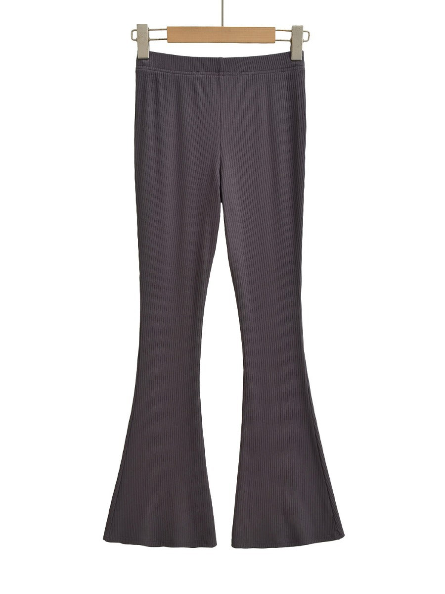 Damen Elegante Flared-Hose aus hochwertigem, elastischem Stretchmaterial mit hohem Bund Stalluxe