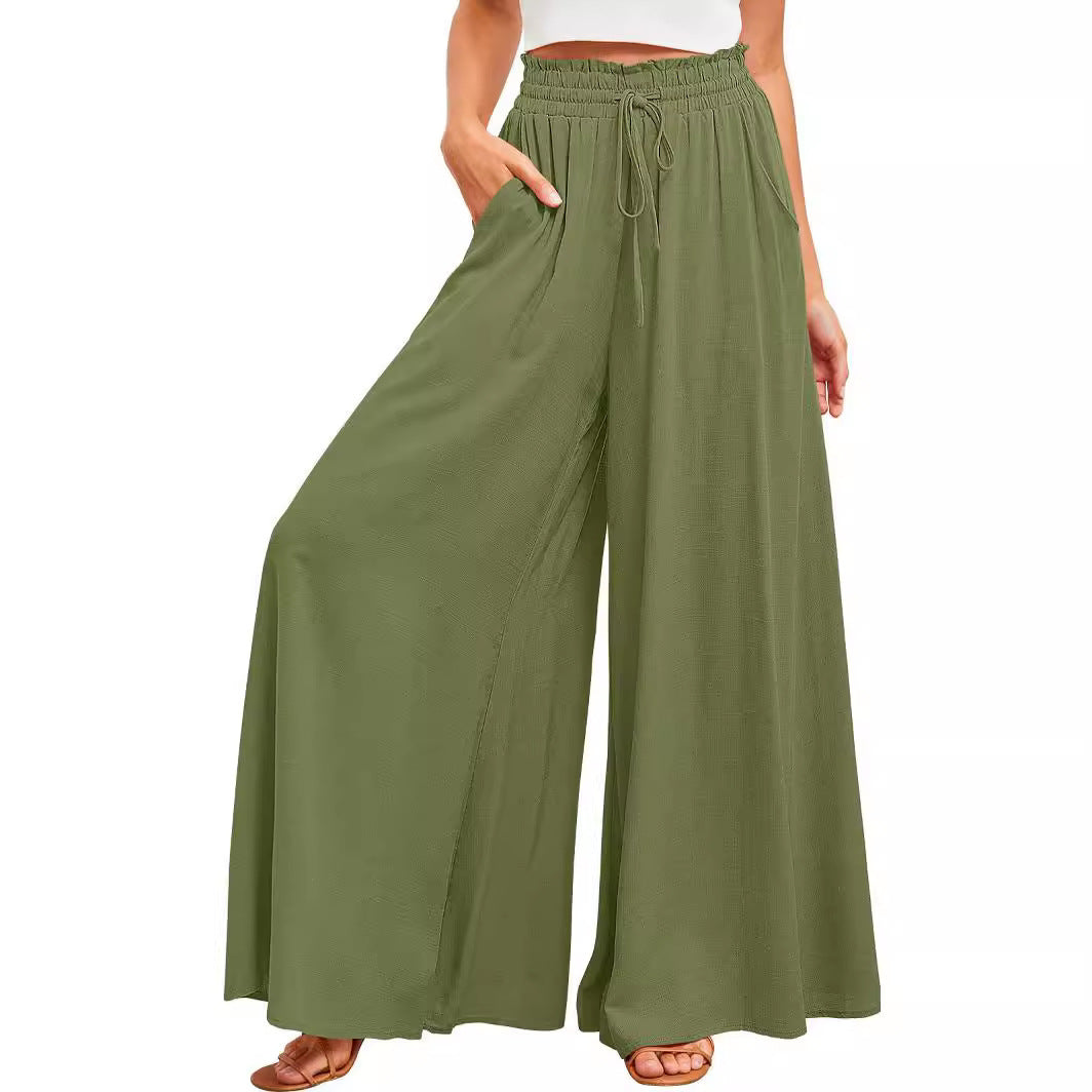 Women's Bohemian Style Maxi Skirt with Drawstring Waist Stalluxe
