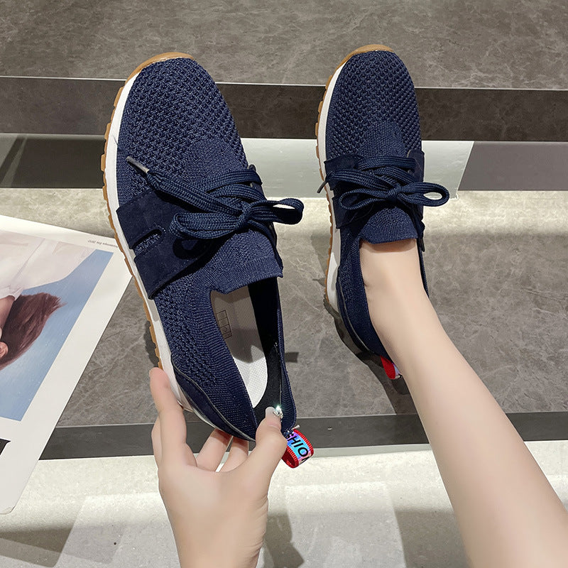 Damen Sportliche Sneakers mit atmungsaktivem Strickoberteil und elastischen Akzenten Stalluxe