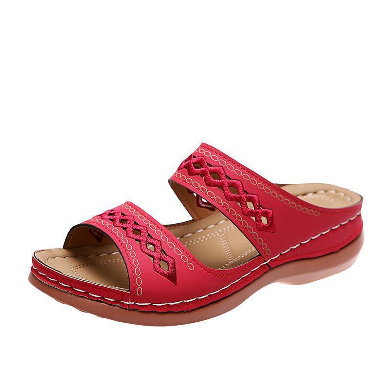 Damen Komfortable Clogs mit eleganter Stickerei Stalluxe