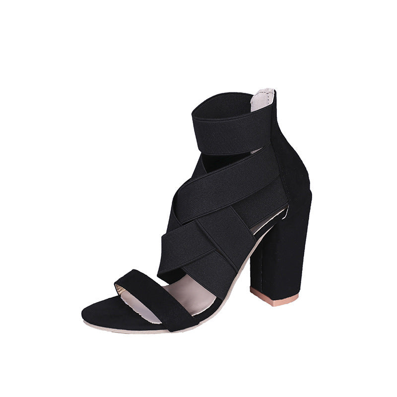 Damen Sandalen mit eleganten Riemen und Blockabsatz Stalluxe