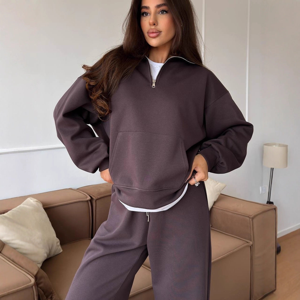 Damen Casual Oversized Hoodie und weite Relax-Hose Set Stalluxe