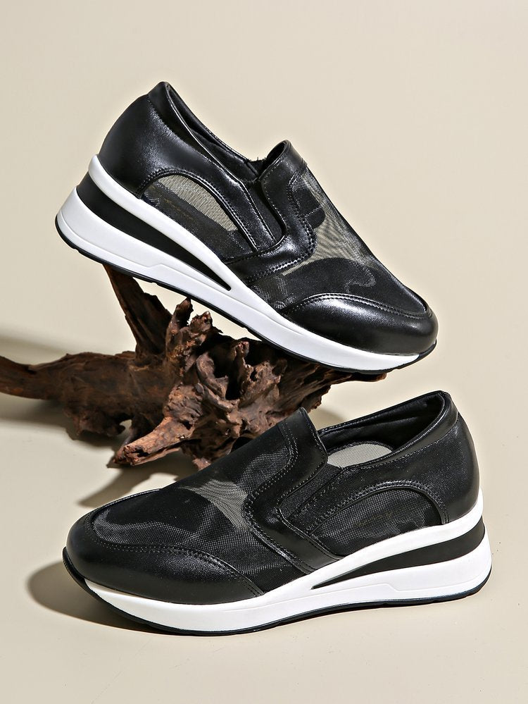 Damen Slip-On Sneakers mit Mesh-Einsätzen Stalluxe