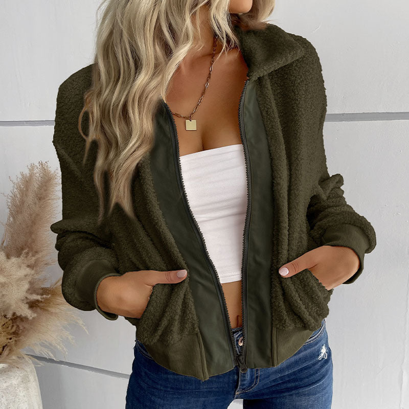 Damen kuschelige Teddyjacke Stalluxe