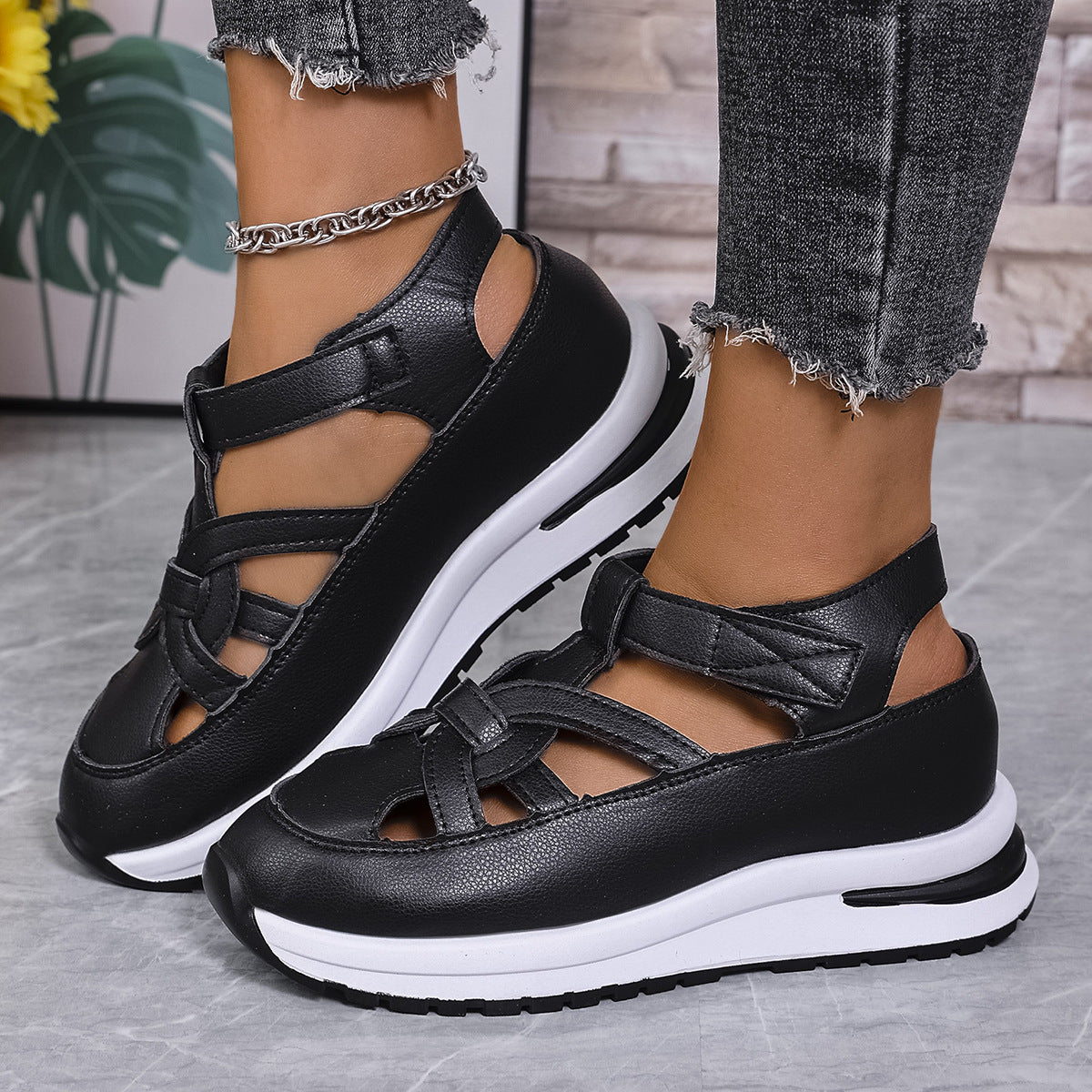 Damen Komfortable Schnürsandalen mit ergonomischer Sohle Stalluxe