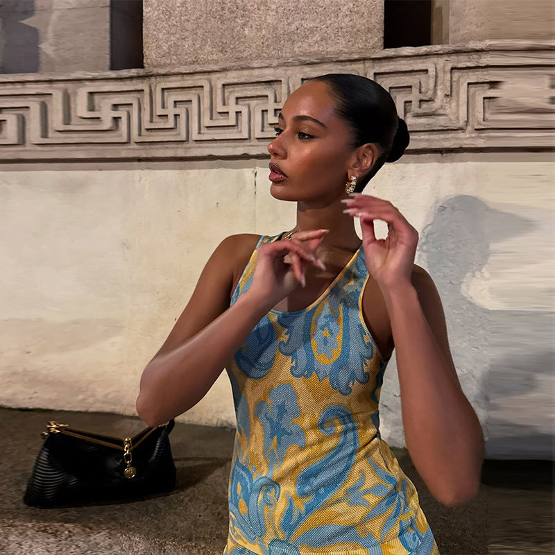 Damen Maxikleid mit Fransen und floralem Design Stalluxe