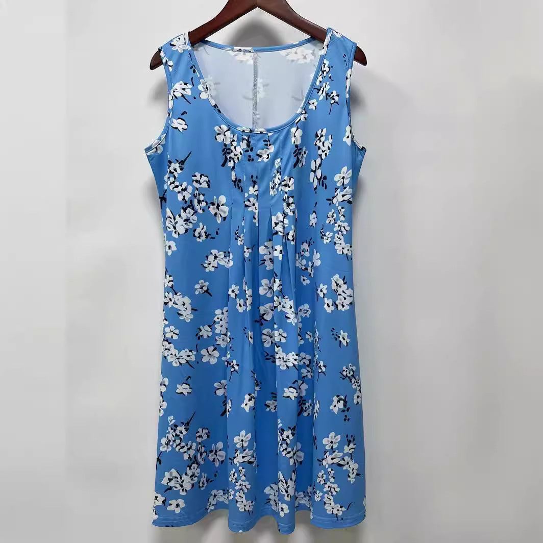 Damen Fließendes Sommerkleid mit floralem Design und Faltenwurf Stalluxe