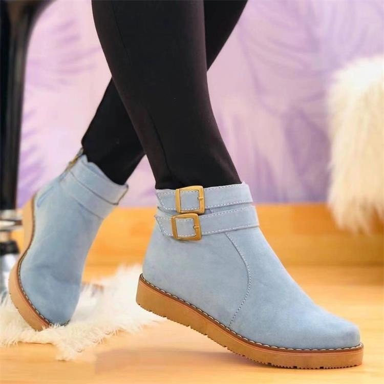 Damen Ankle Boots mit modischen Doppelschnallen Stalluxe