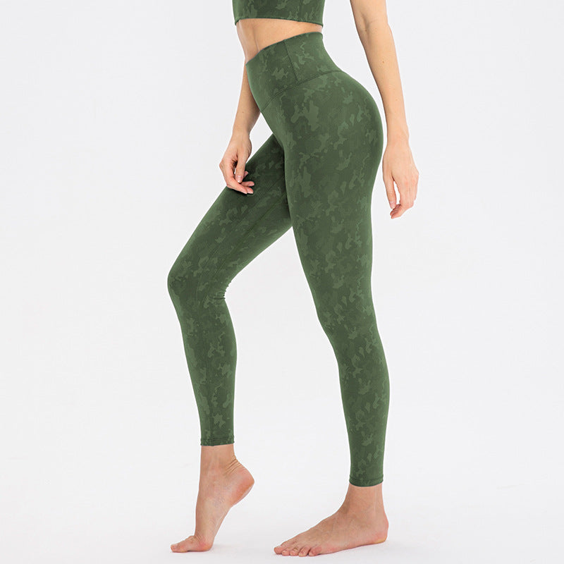 Damen Hoch geschnittene Fitness-Leggings mit einzigartigem Camouflage-Design Stalluxe