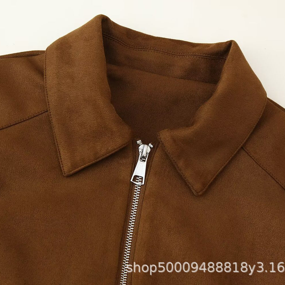 Damen trendige Bikerjacke mit zwei praktischen Reißverschlusstaschen und elegantem Kragen Stalluxe