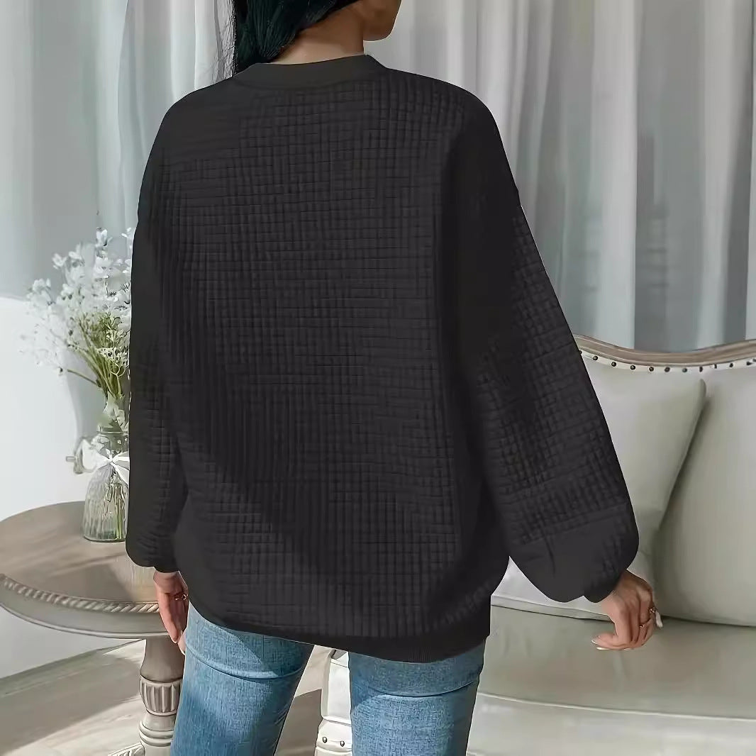 Damen Casual Oversized Pullover mit strukturiertem Design Stalluxe