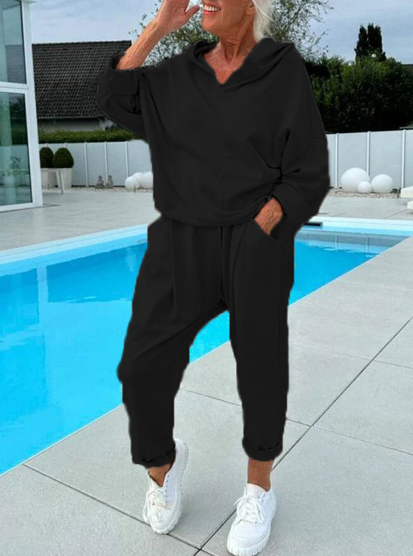 Damen modischer Hoodie und Jogginghose Set Stalluxe