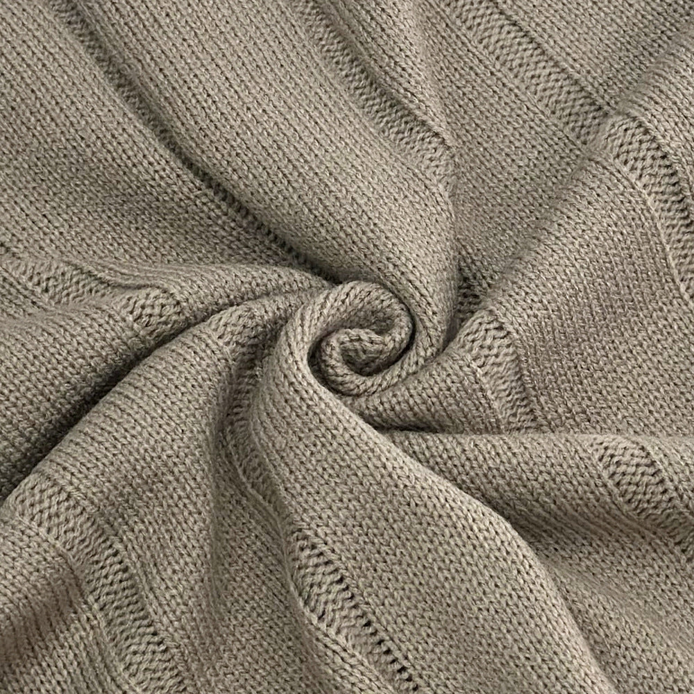 Damen lässiges Strick-Set mit hochabschließendem Pullover und weitem Hosen Stalluxe