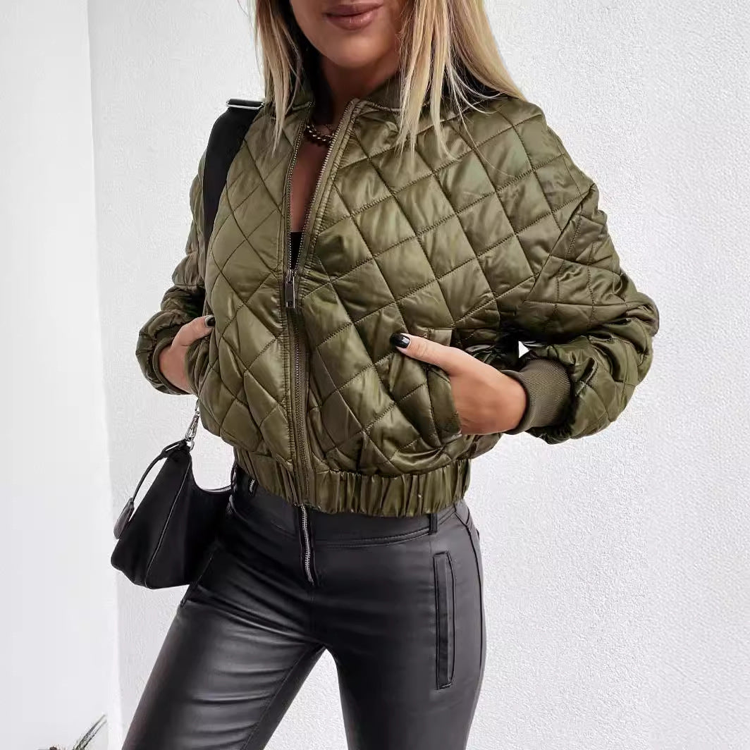 Damen Steppjacke im sportlichen Design mit elastischen Bündchen Stalluxe