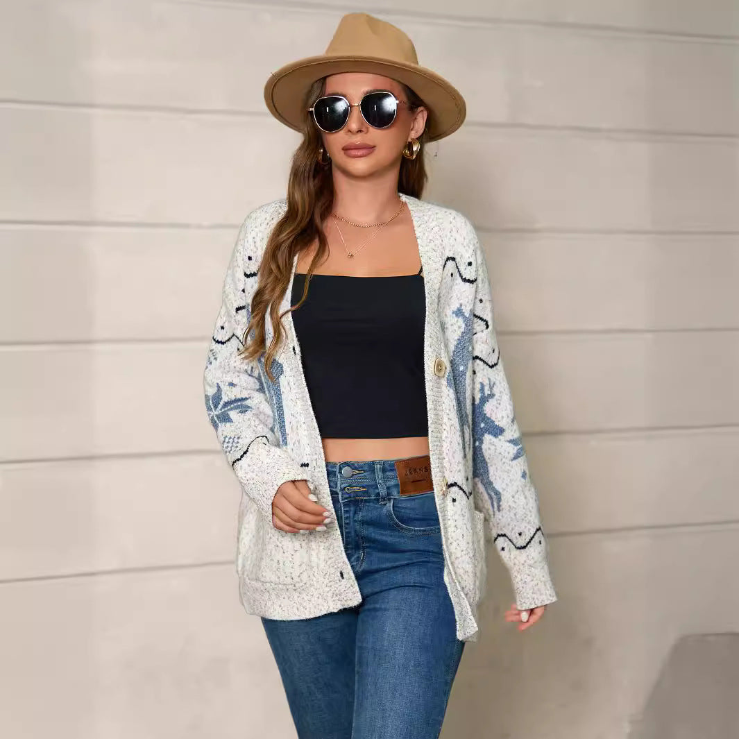 Damen Strickjacke mit detailliertem Muster Stalluxe