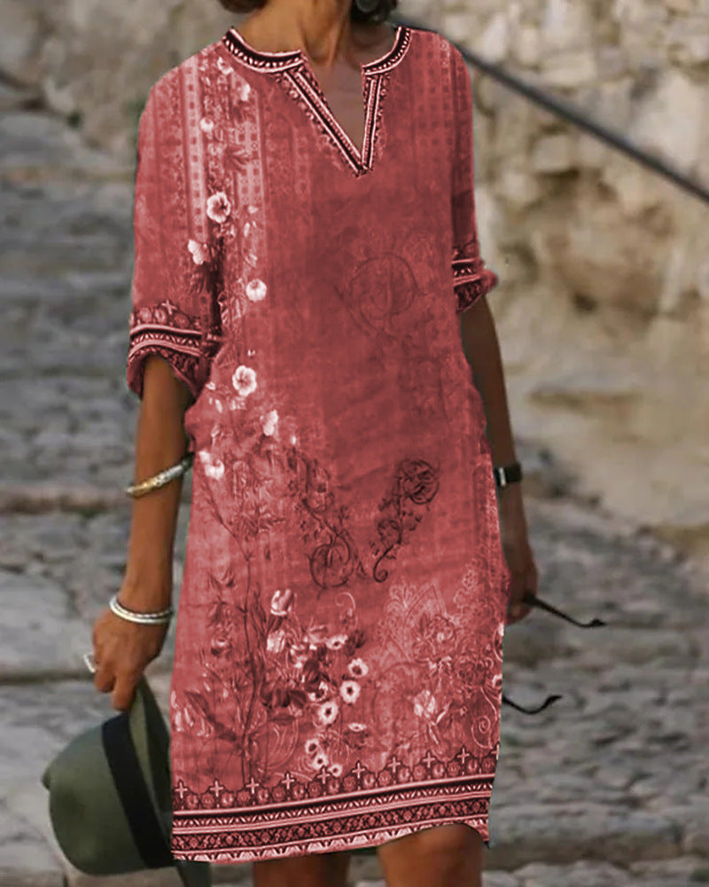 Damen luftiges Sommerkleid mit floralem Design Stalluxe