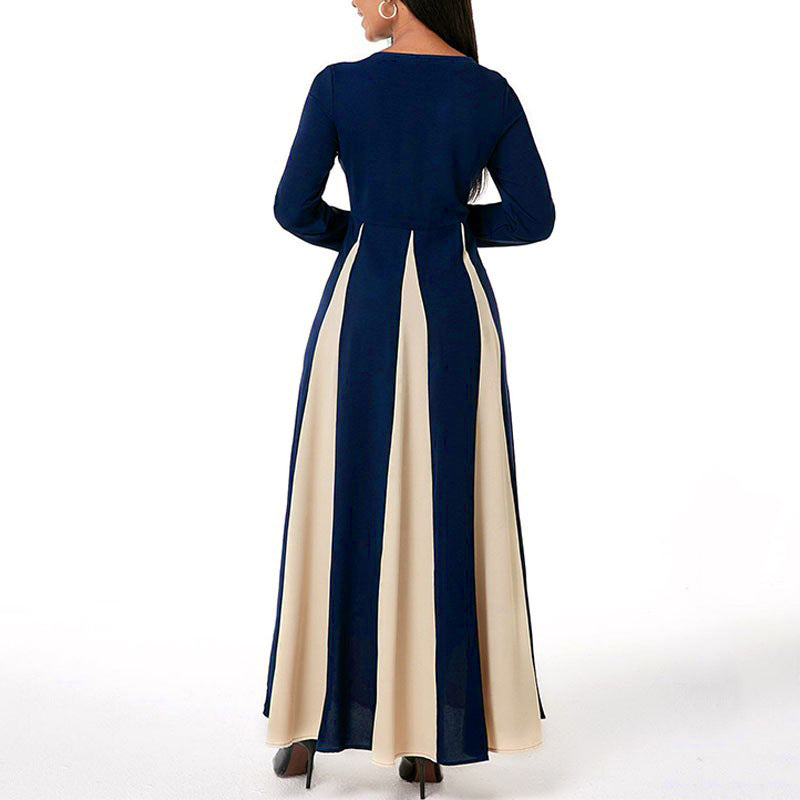 Damen Elegantes Maxikleid mit aufwendig gesticktem Muster Stalluxe