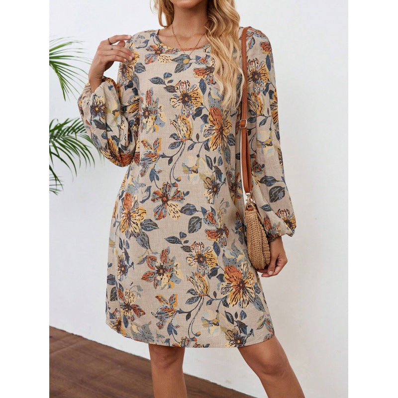 Damen Freizeitkleid im lässigen Schnitt mit floralen Akzenten Stalluxe